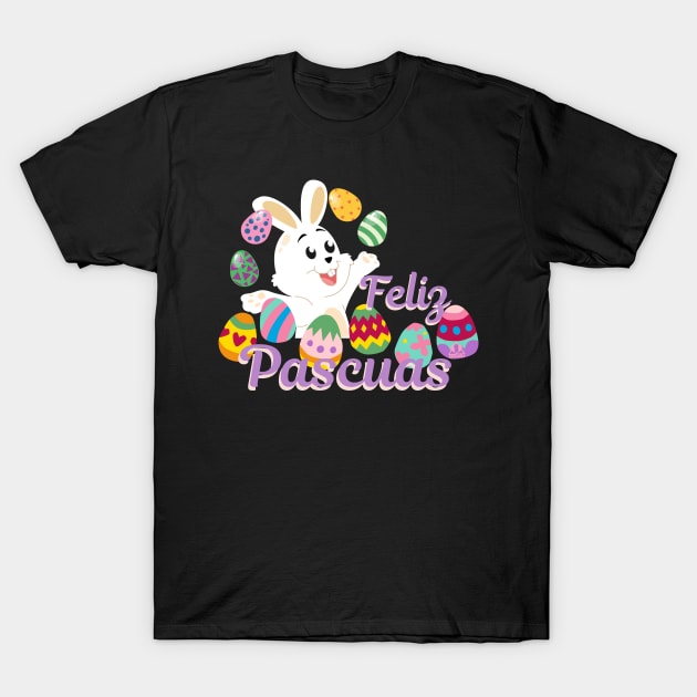 Feliz Pascuas Bunny T-Shirt by ejsulu